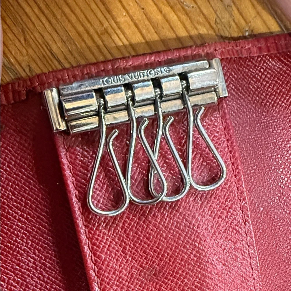 Louis Vuitton Women's Red Key Wallet Pouch